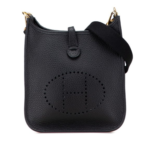 Hermes Hermès Evelyn TPM Amazone Crossbody Shoulder Bag in Black with Gold Ha... - Picture 1 of 9